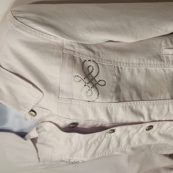Roz & Ali White Denim Bling Jacket - Picture 5 of 6